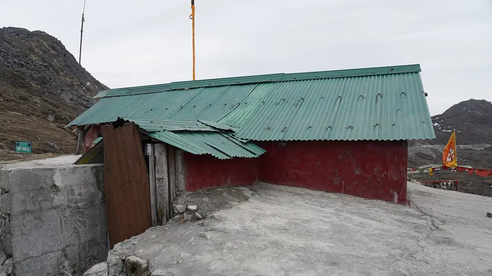The old Baba Harbhajan Singh temple in the high mountains of East Sikkim
