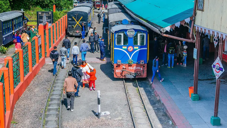 A toy train at Ghum station, beside Jorebunglow bazaar